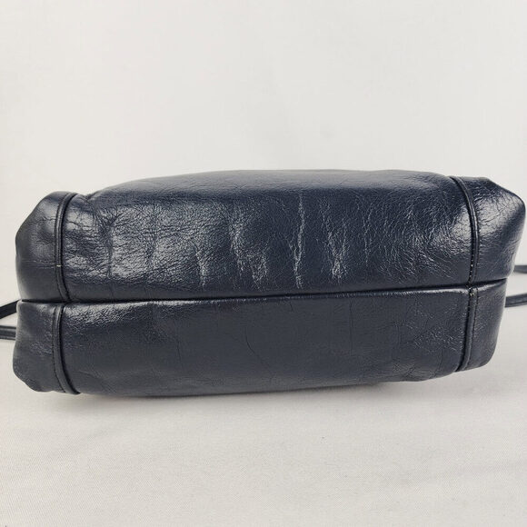 Vintage Blue Leather Shoulder Purse - Picture 4 of 7